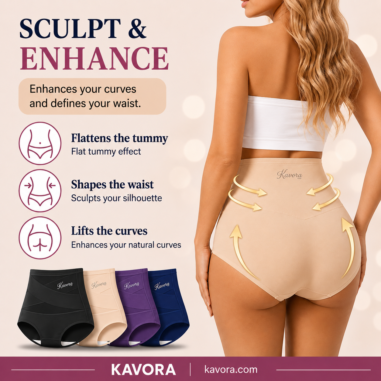 High-Waisted Seamless Tummy Control Briefs