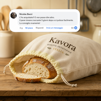 La borsa Kavora (30 x 40 cm) — Il vostro pane fresco anche dopo 5 giorni
