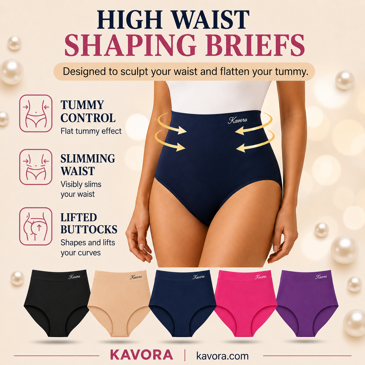 High-Waisted Seamless Tummy Control Briefs